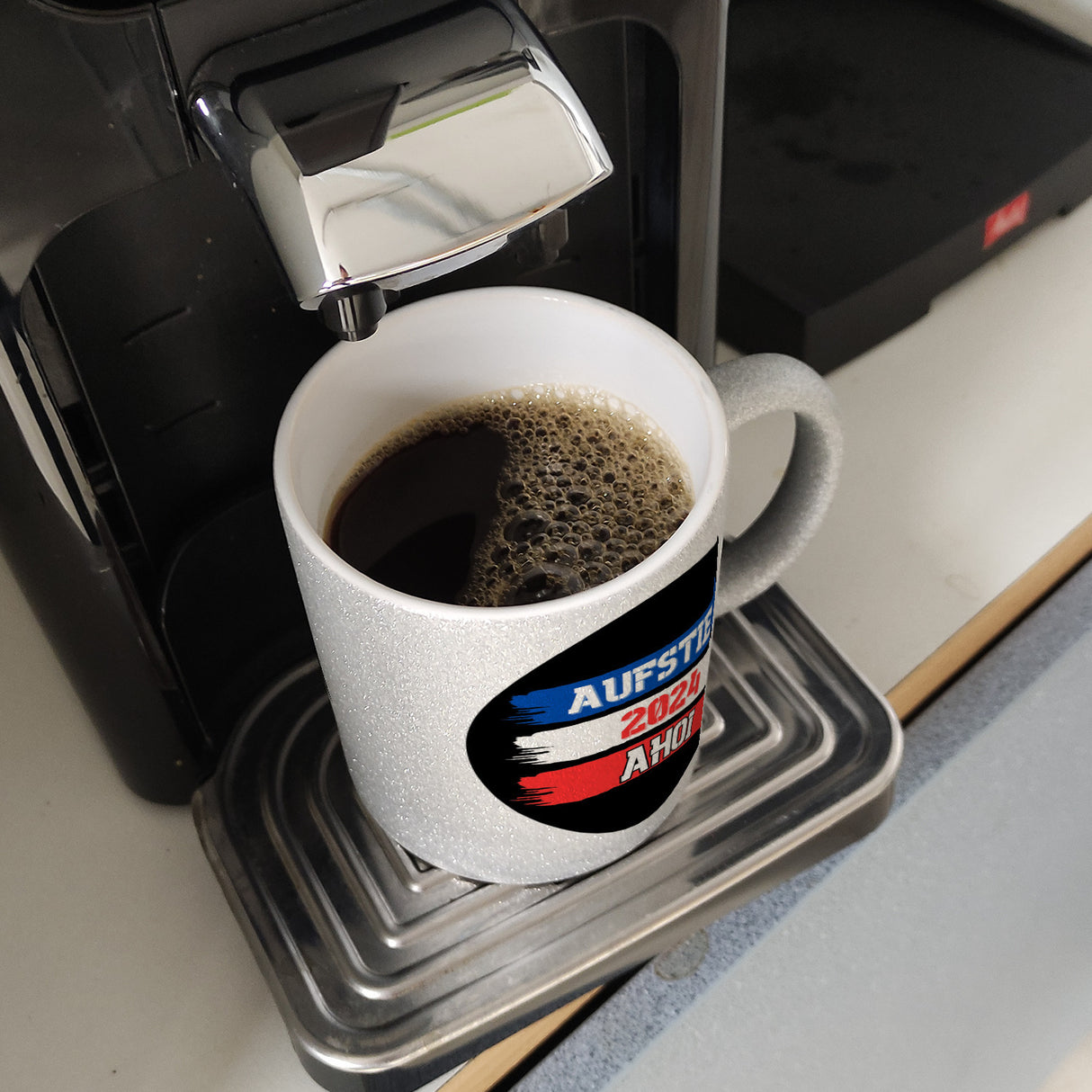 Kiel Aufstieg 2024 Kaffeebecher mit Spruch Ahoi