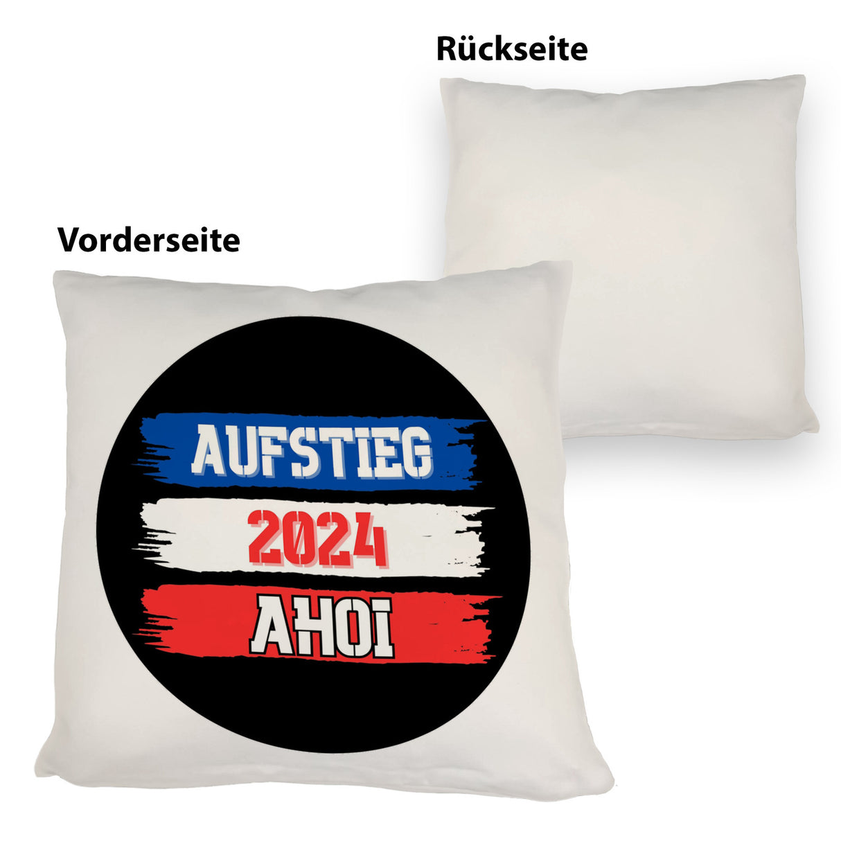 Kiel Aufstieg 2024 Kissen mit Spruch Ahoi
