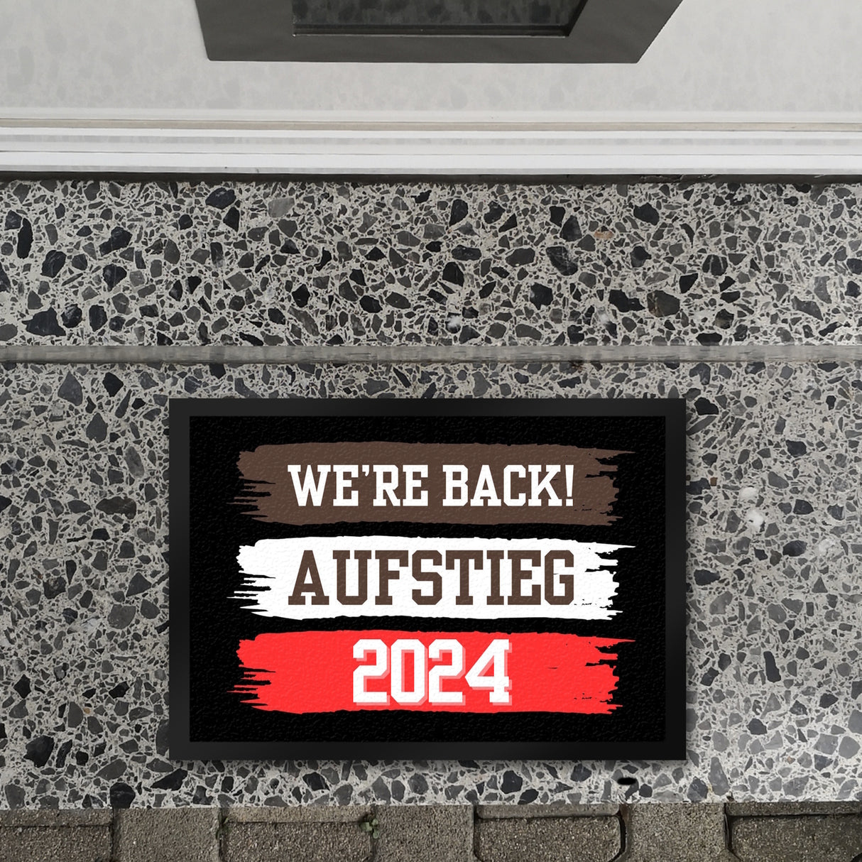 St. Pauli Aufstieg 2024 Fußmatte in 35x50 cm mit Spruch We're back