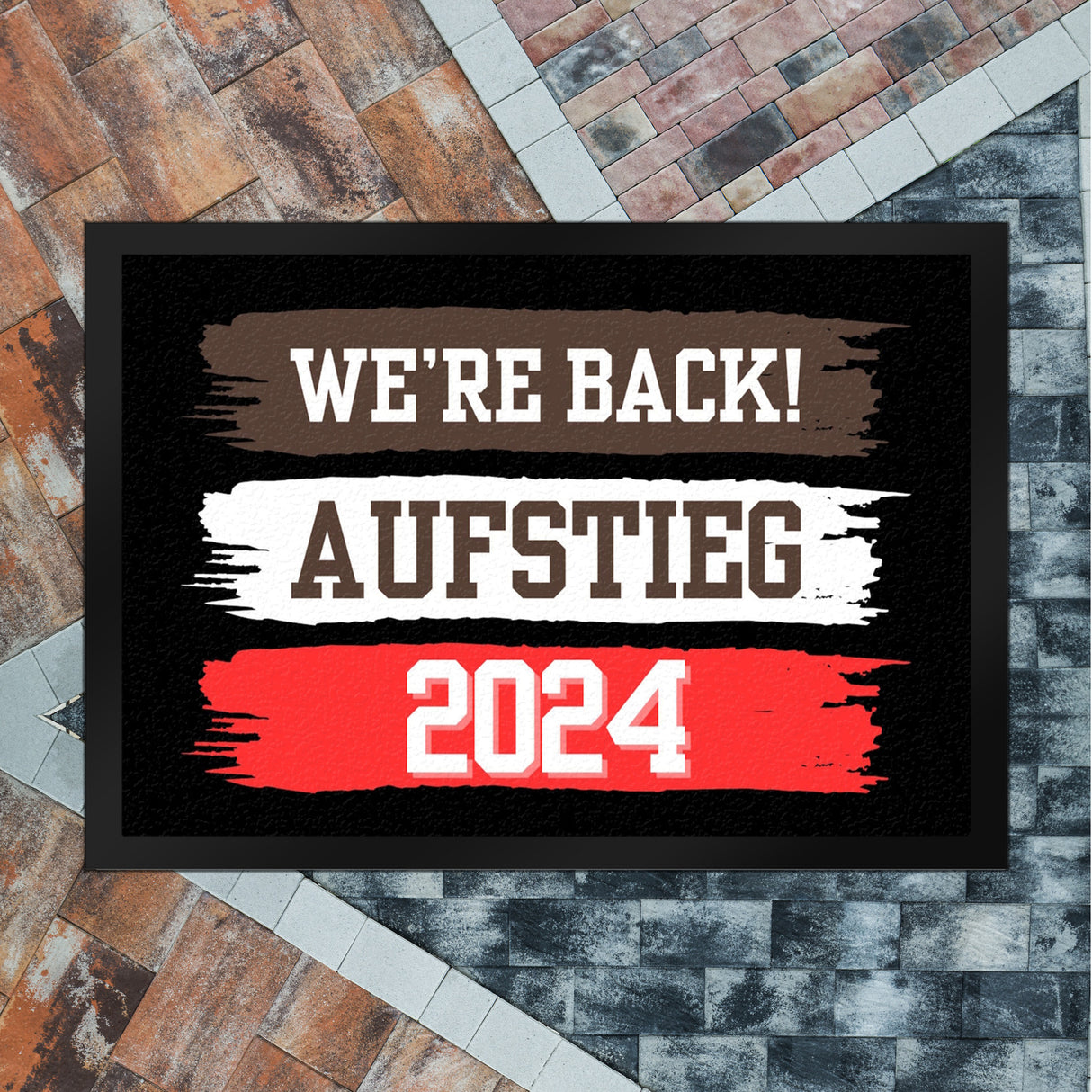 St. Pauli Aufstieg 2024 Fußmatte in 35x50 cm mit Spruch We're back