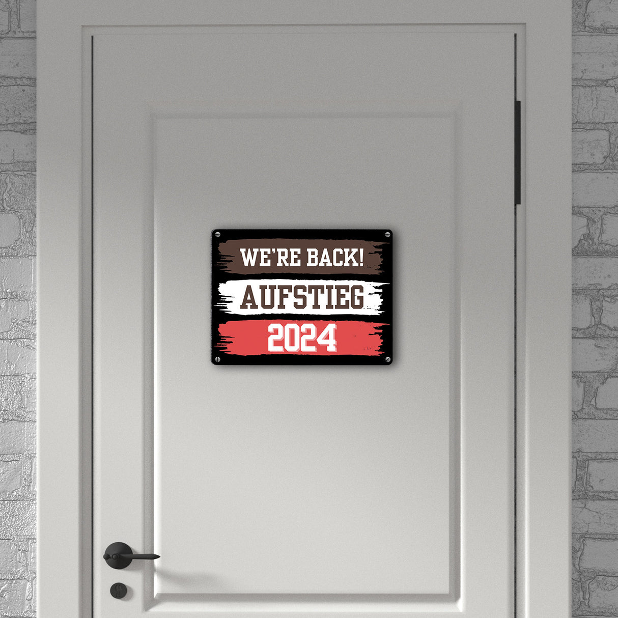 St. Pauli Aufstieg 2024 Metallschild in 15x20 cm mit Spruch We're back