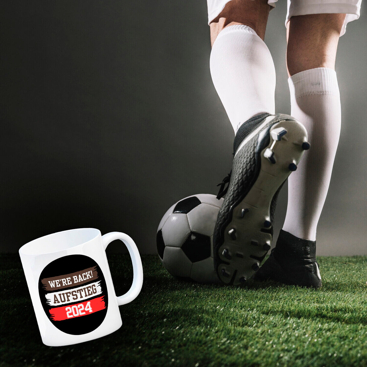 St. Pauli Aufstieg 2024 Kaffeebecher mit Spruch We're back