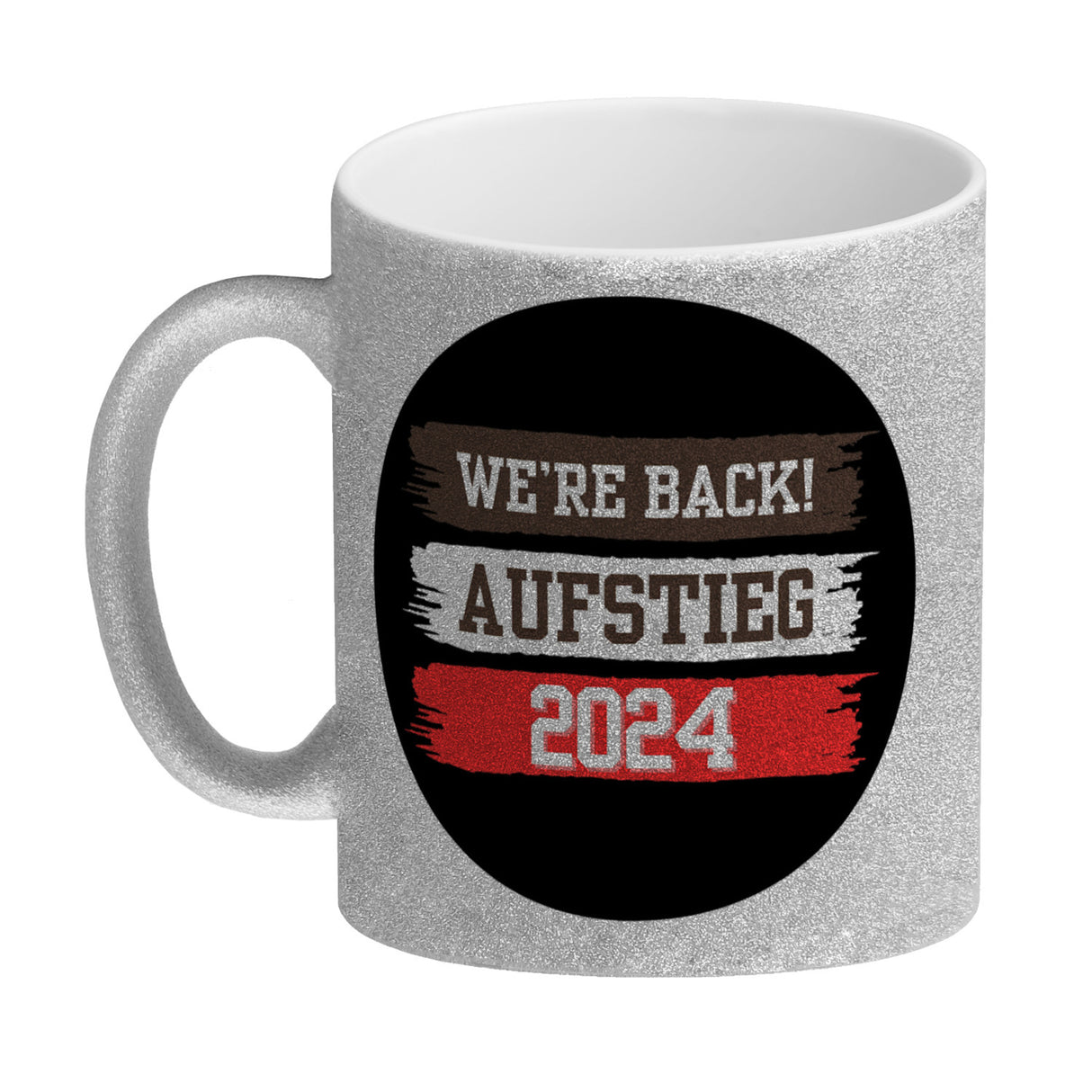 St. Pauli Aufstieg 2024 Kaffeebecher mit Spruch We're back