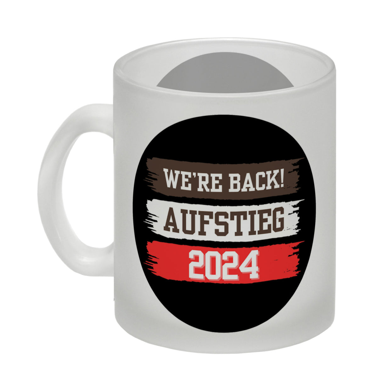 St. Pauli Aufstieg 2024 Kaffeebecher mit Spruch We're back