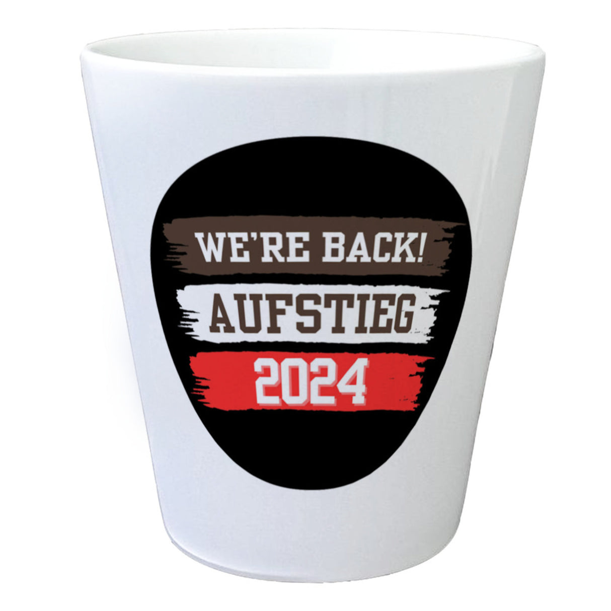 St. Pauli Aufstieg 2024 Blumentopf mit Spruch We're back