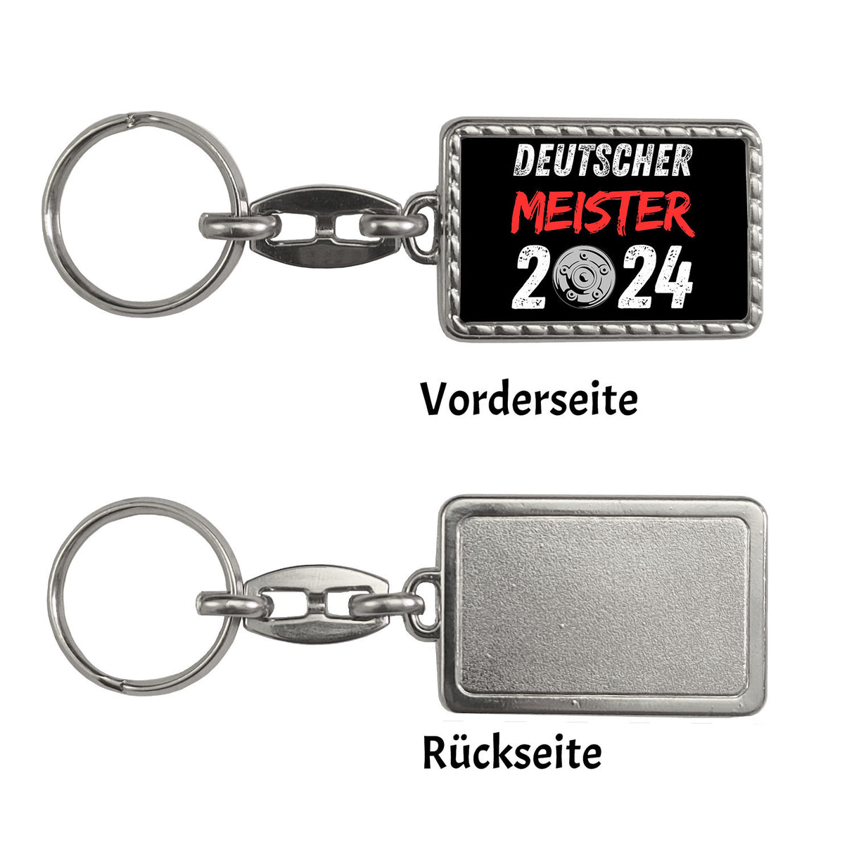 Leverkusen Meisterschale Schlüsselanhänger mit Spruch Deutscher Meister 2024