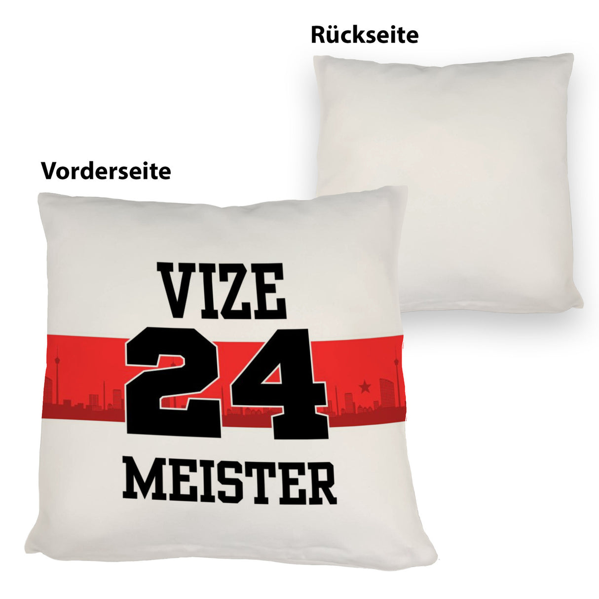 Stuttgart Brustring Kissen mit Spruch Vizemeister 2024