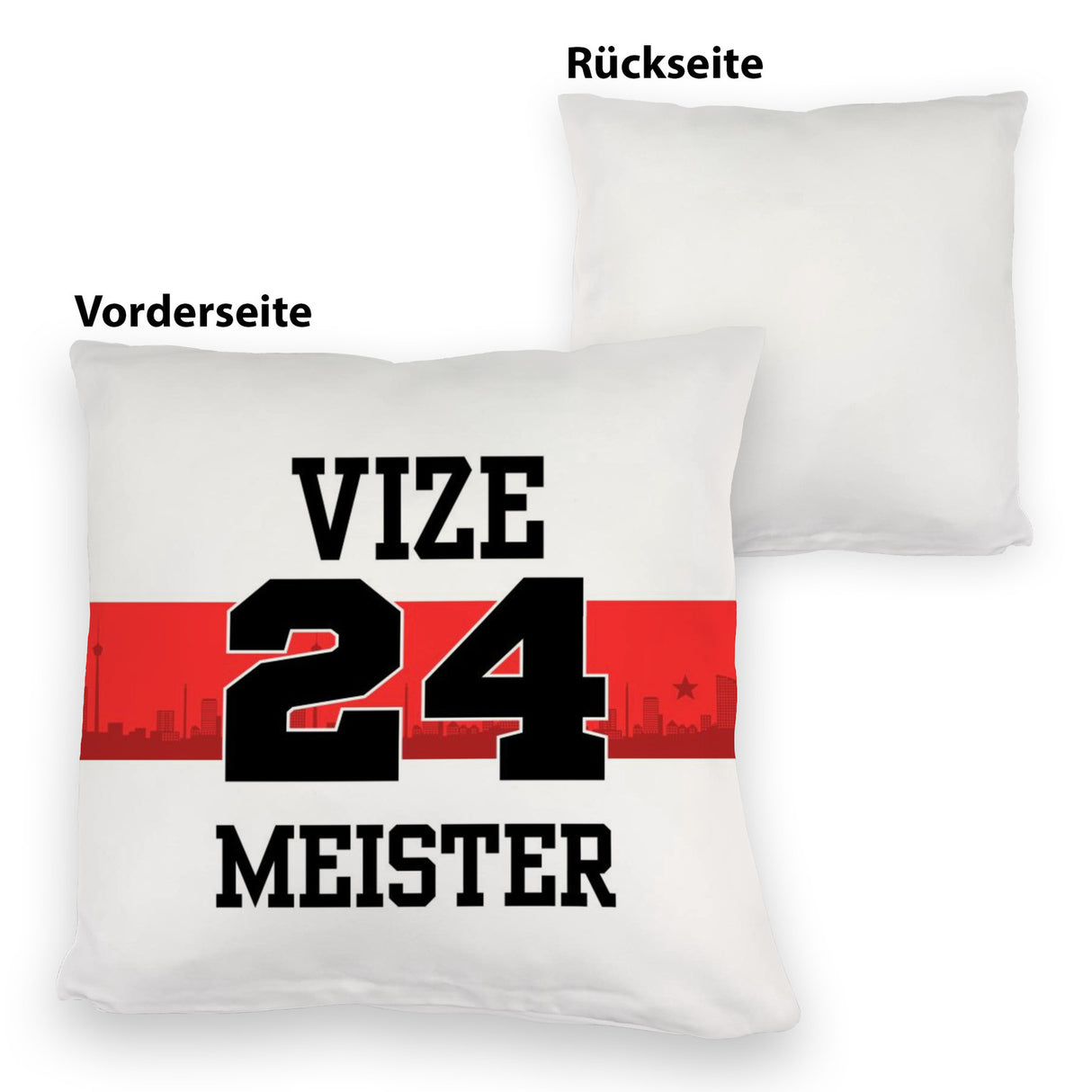 Stuttgart Brustring Kissen mit Spruch Vizemeister 2024
