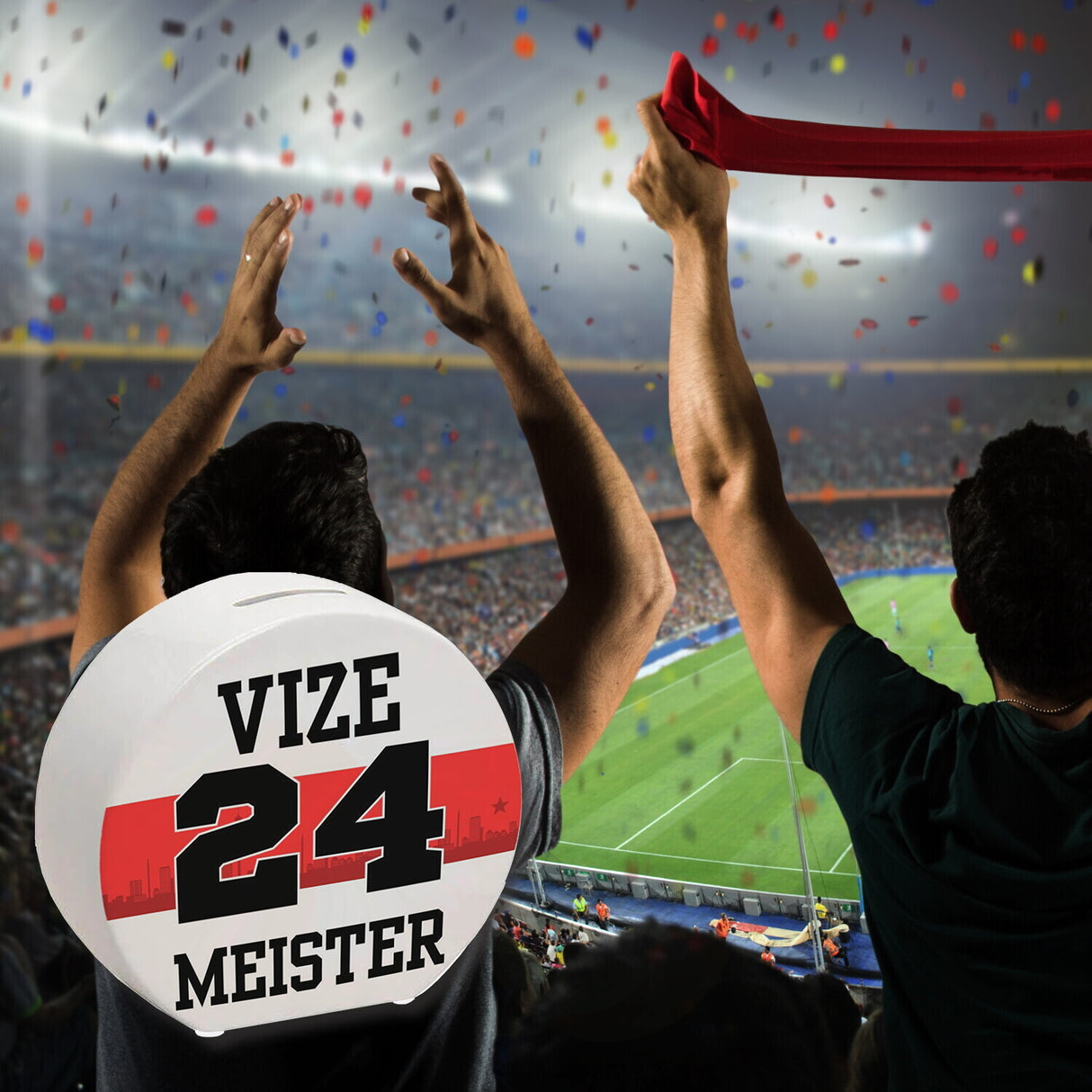 Stuttgart Brustring Spardose mit Spruch Vizemeister 2024