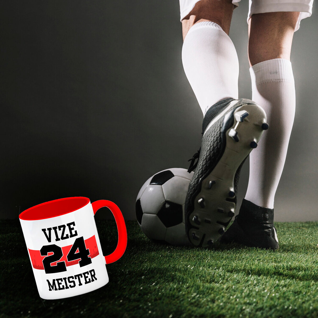 Stuttgart Brustring Kaffeebecher mit Spruch Vizemeister 2024