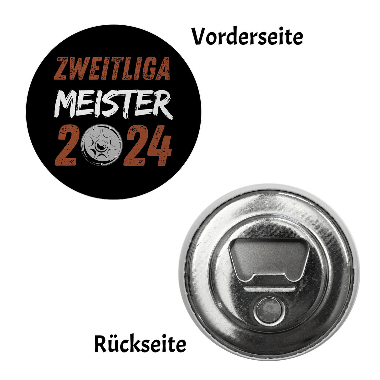 St. Pauli Meisterschale Magnet rund mit Spruch Zweitliga Meister 2024