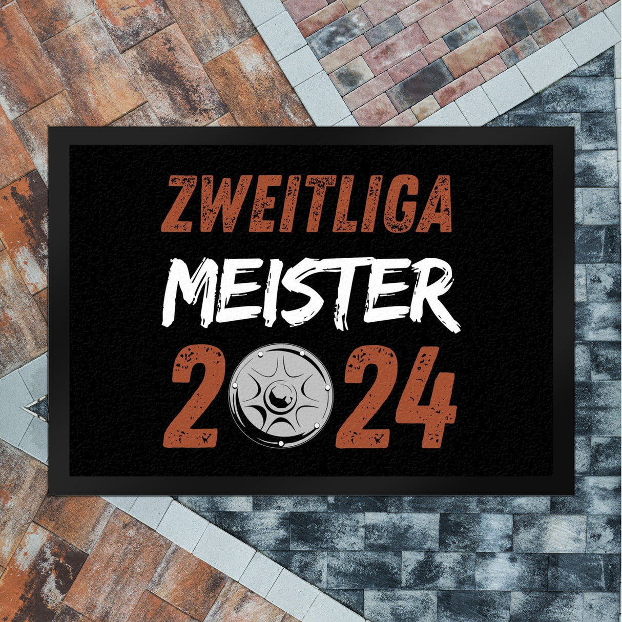 St. Pauli Meisterschale Fußmatte in 35x50 cm mit Spruch Zweitliga Meister 2024