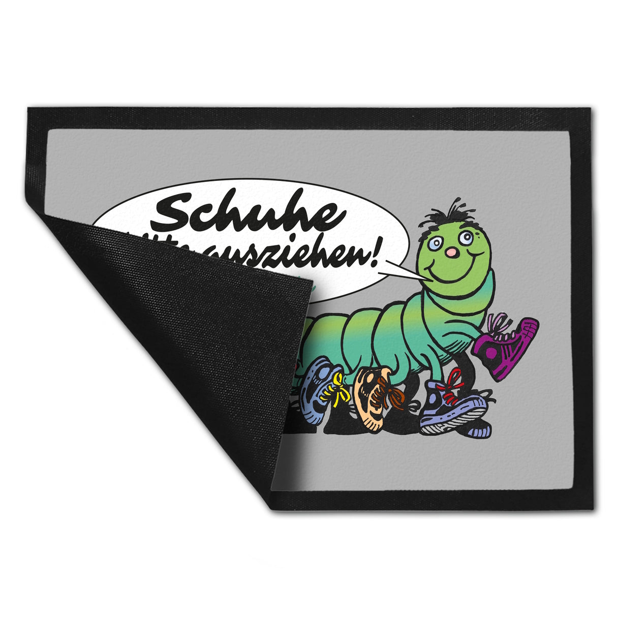 Tausendfüßler Fußmatte in 35x50 cm mit Spruch Schuhe bitte ausziehen - Dankeschön