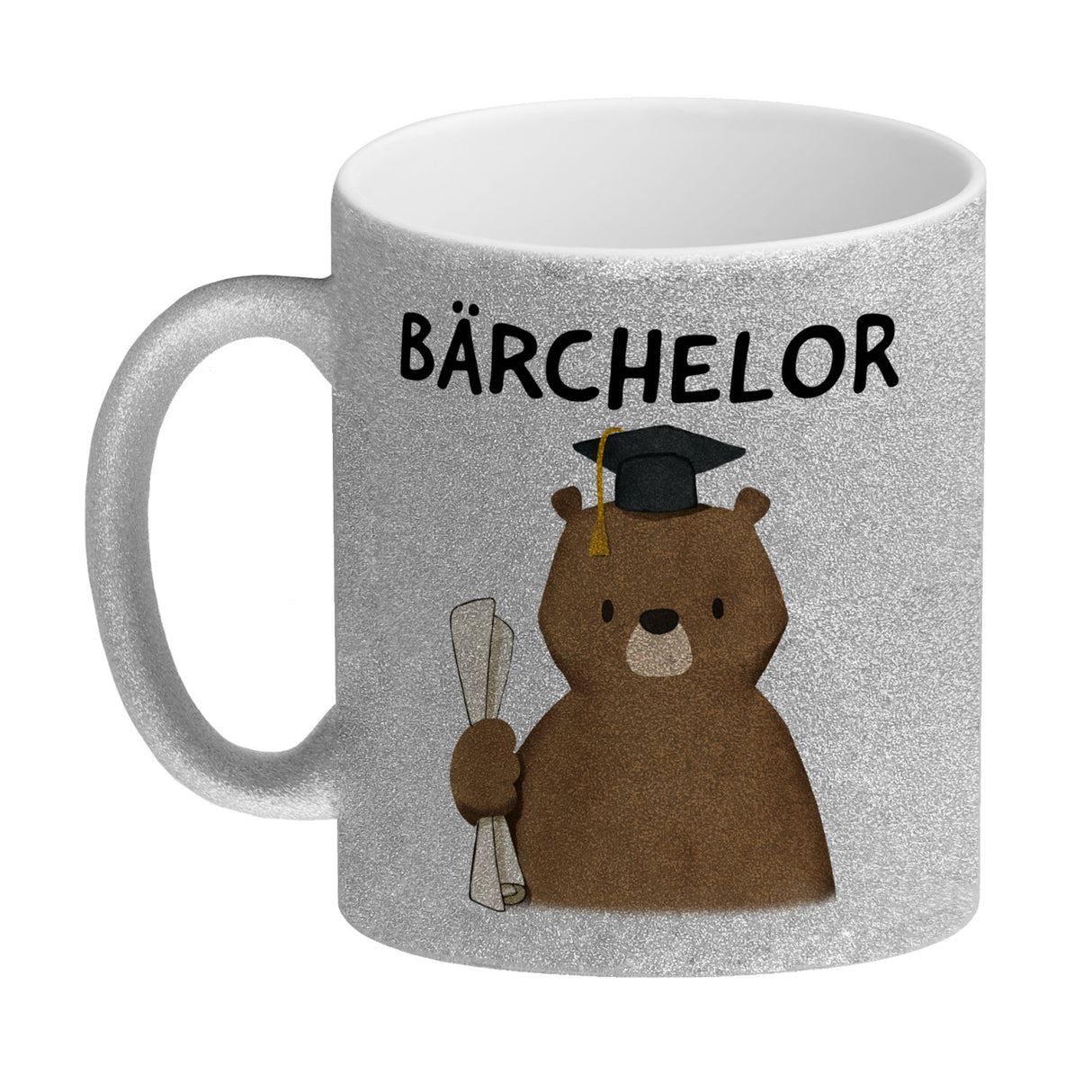 Bär mit Doktorhut Kaffeebecher mit Spruch Bärchelor