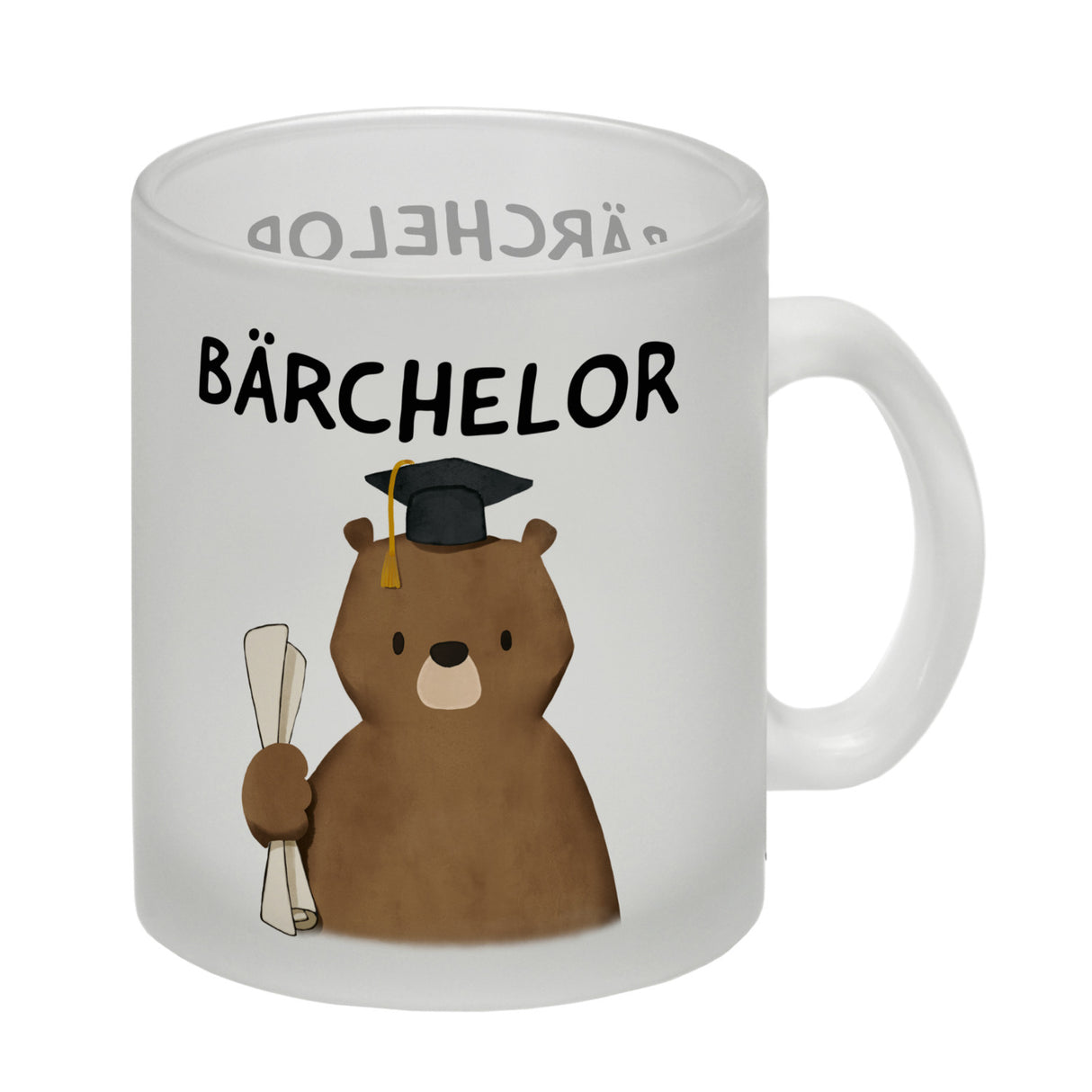 Bär mit Doktorhut Kaffeebecher mit Spruch Bärchelor