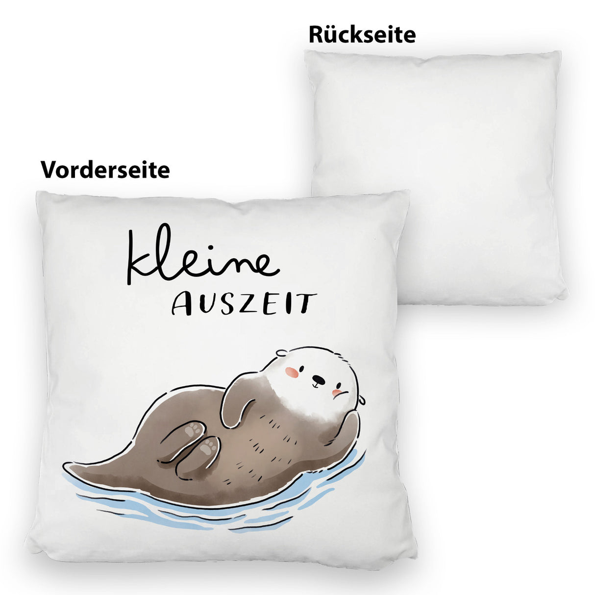 Otter Kissen mit Spruch Kleine Auszeit