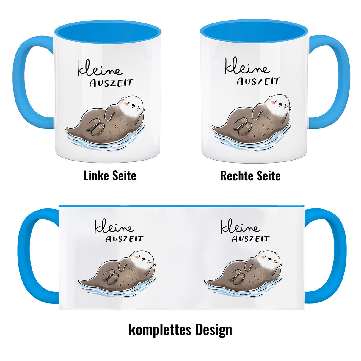 Otter Kaffeebecher mit Spruch Kleine Auszeit