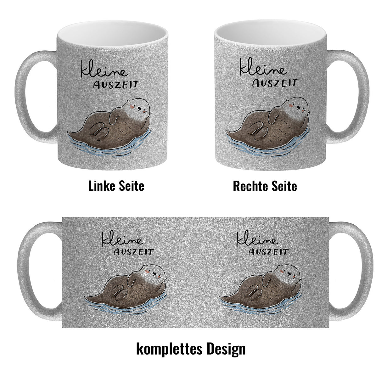 Otter Kaffeebecher mit Spruch Kleine Auszeit