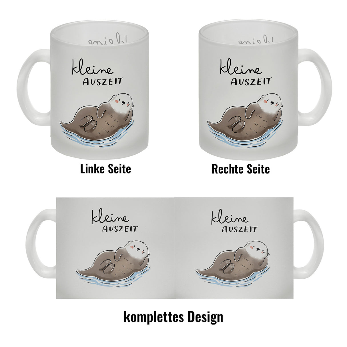 Otter Kaffeebecher mit Spruch Kleine Auszeit
