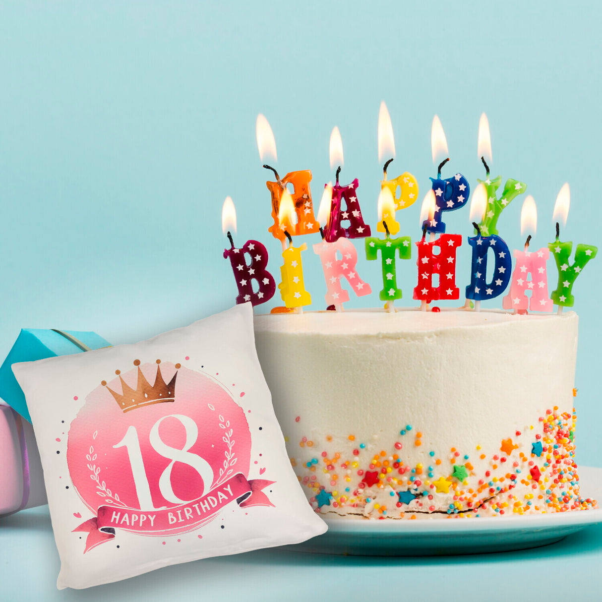 Happy Birthday 18 Krone Kissen