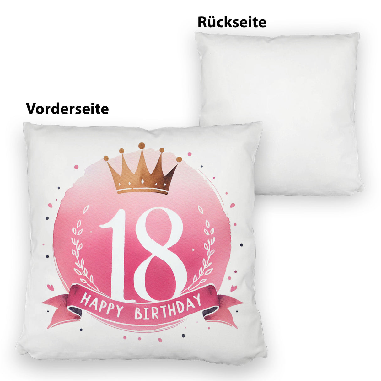 Happy Birthday 18 Krone Kissen