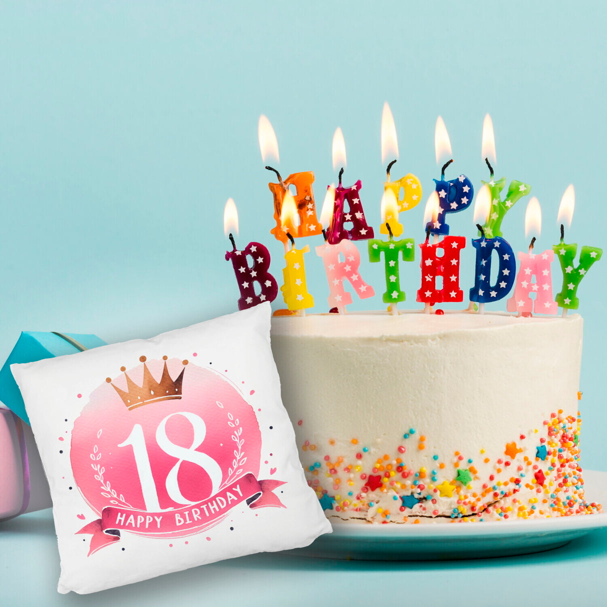 Happy Birthday 18 Krone Kissen