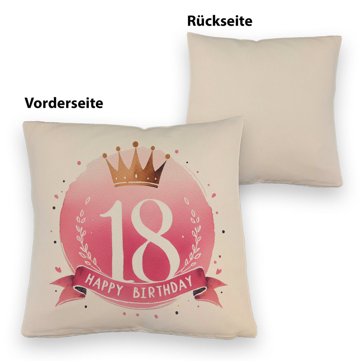 Happy Birthday 18 Krone Kissen