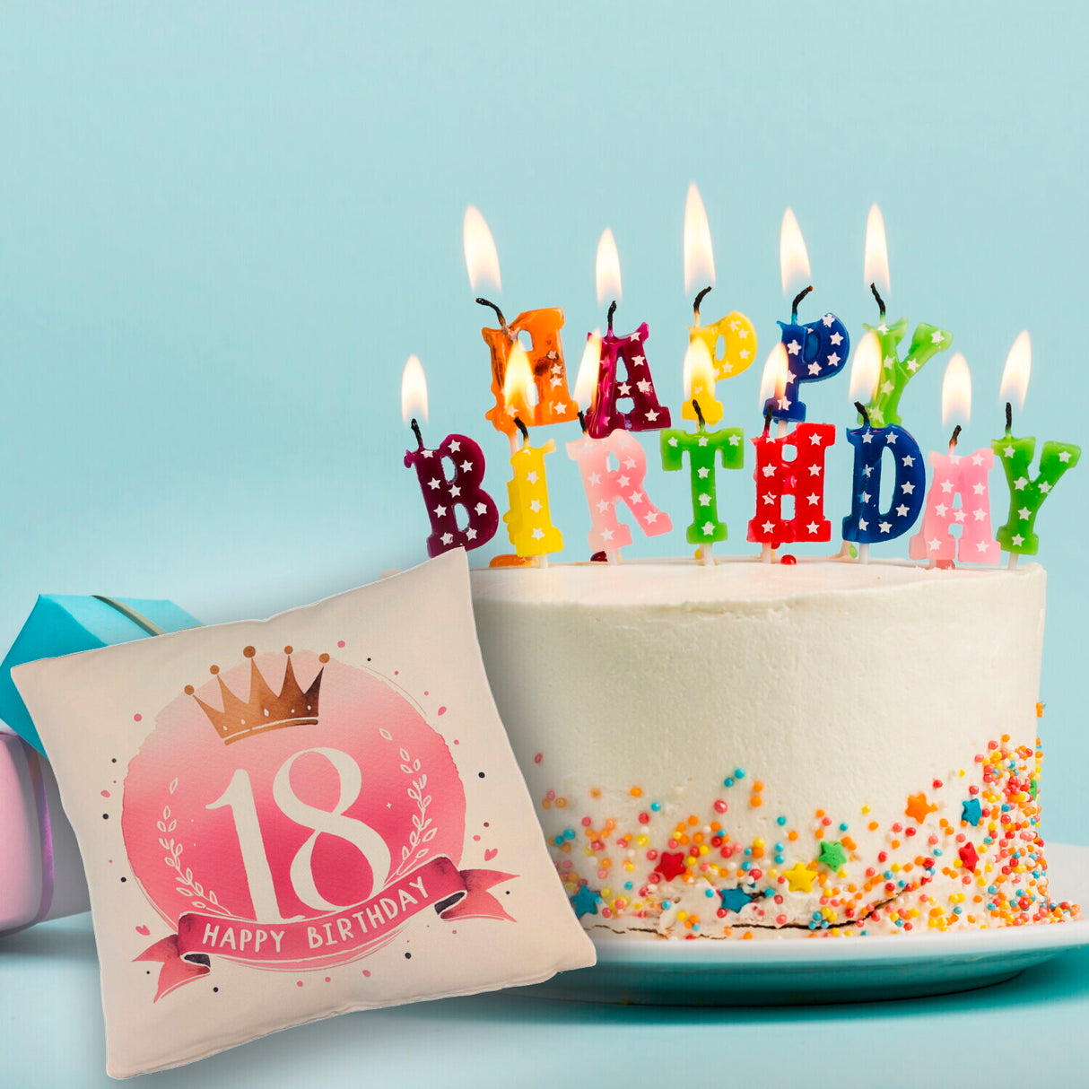 Happy Birthday 18 Krone Kissen