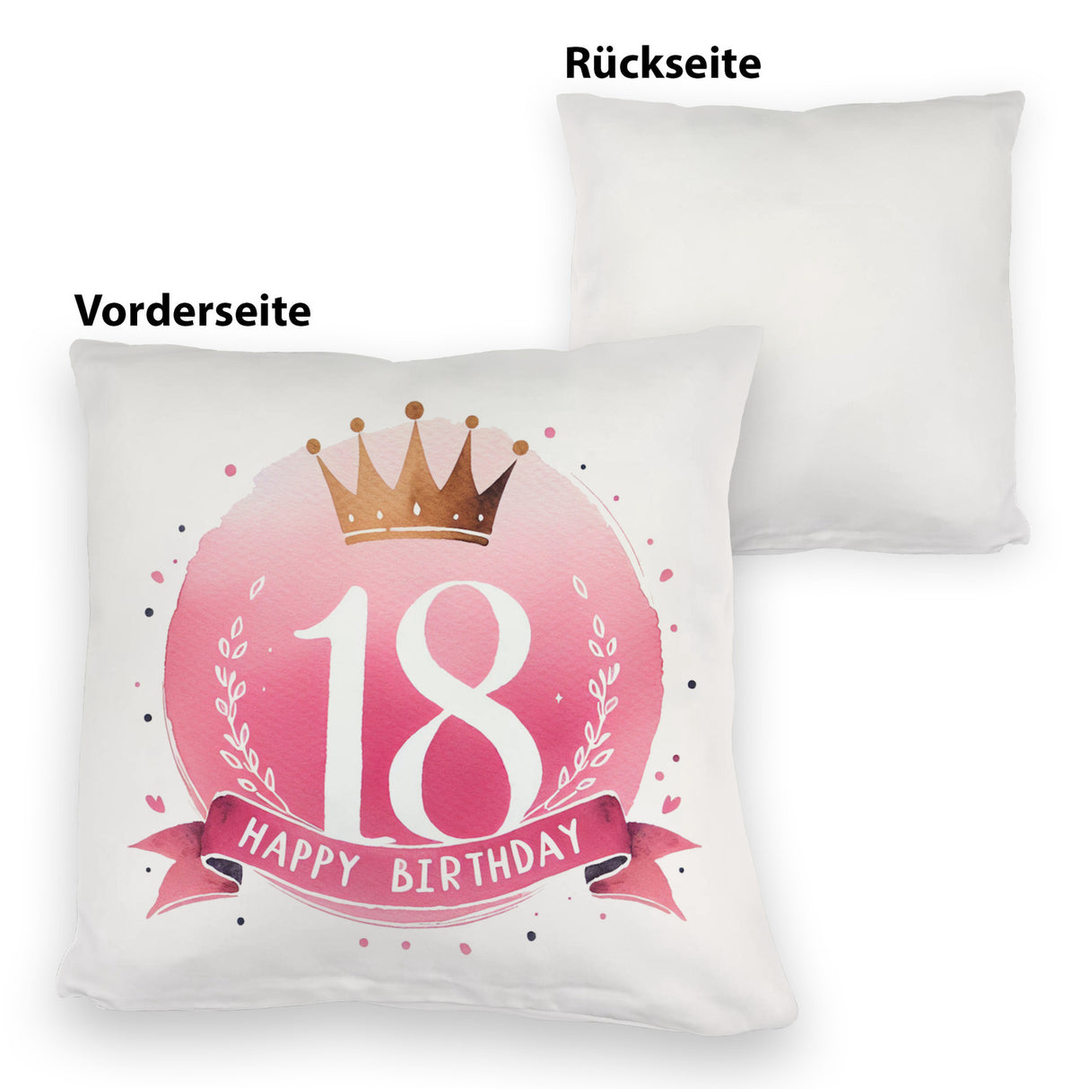 Happy Birthday 18 Krone Kissen