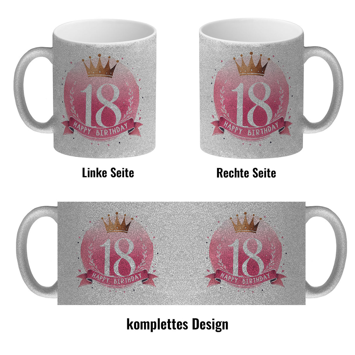 Happy Birthday 18 Krone Kaffeebecher
