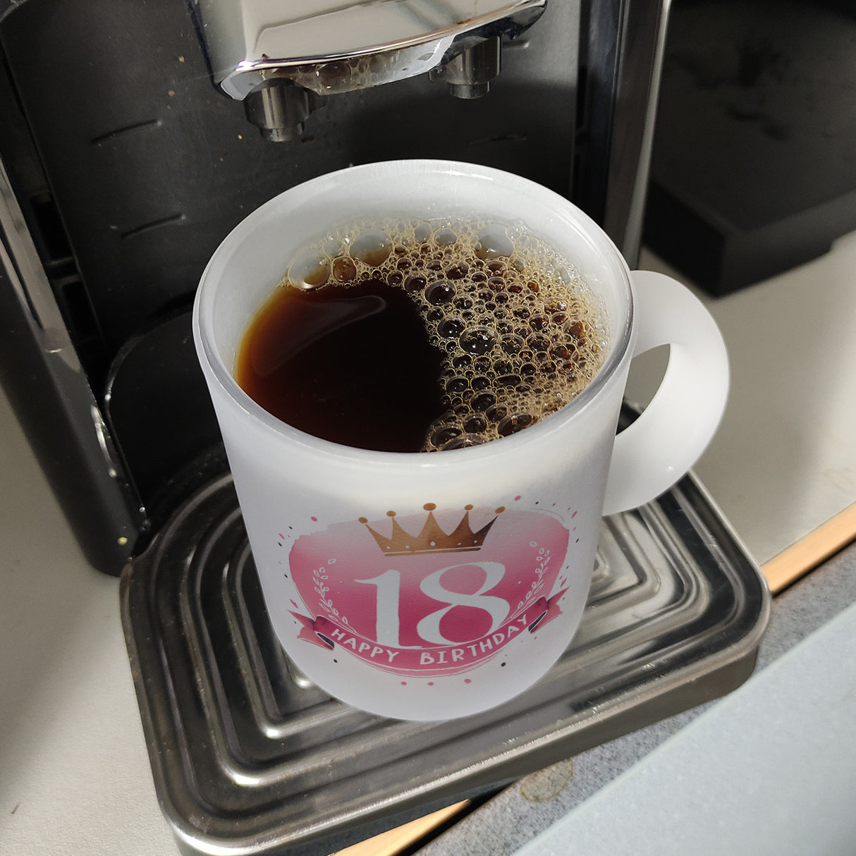 Happy Birthday 18 Krone Kaffeebecher