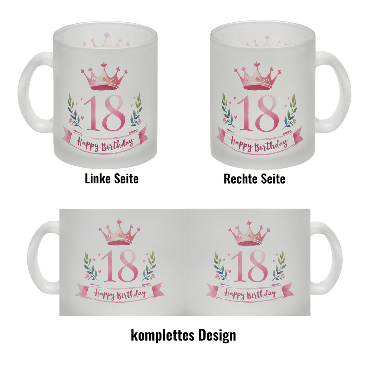 Happy Birthday 18 Krone Kaffeebecher
