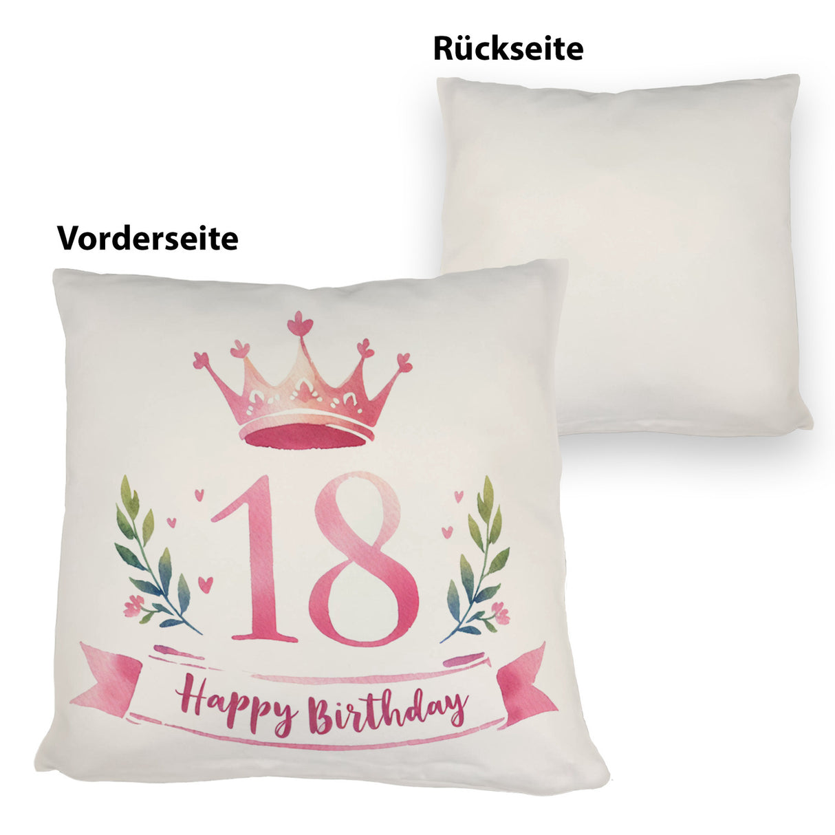 Happy Birthday 18 Krone Kissen