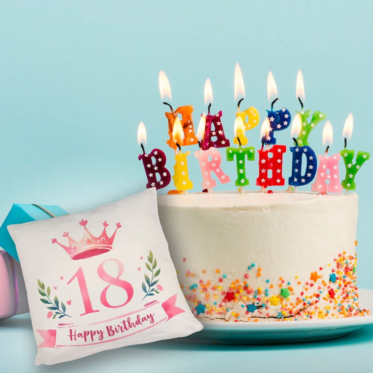 Happy Birthday 18 Krone Kissen