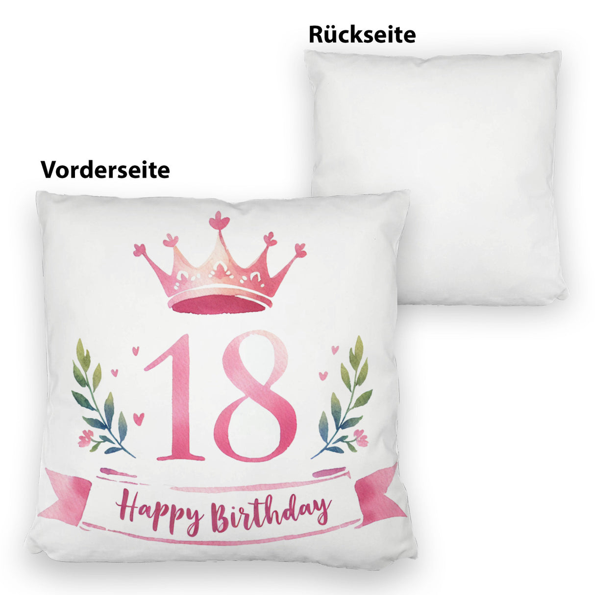 Happy Birthday 18 Krone Kissen