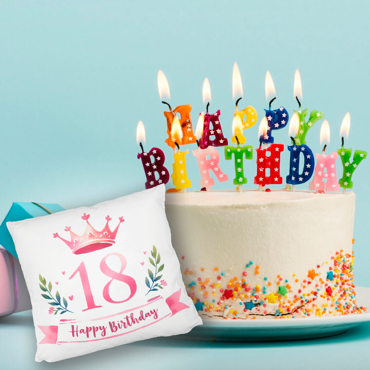Happy Birthday 18 Krone Kissen