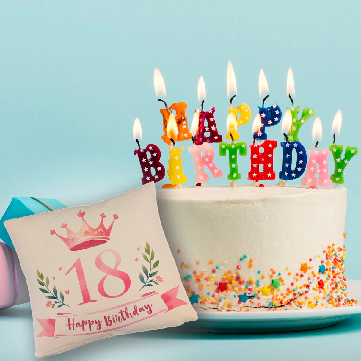 Happy Birthday 18 Krone Kissen
