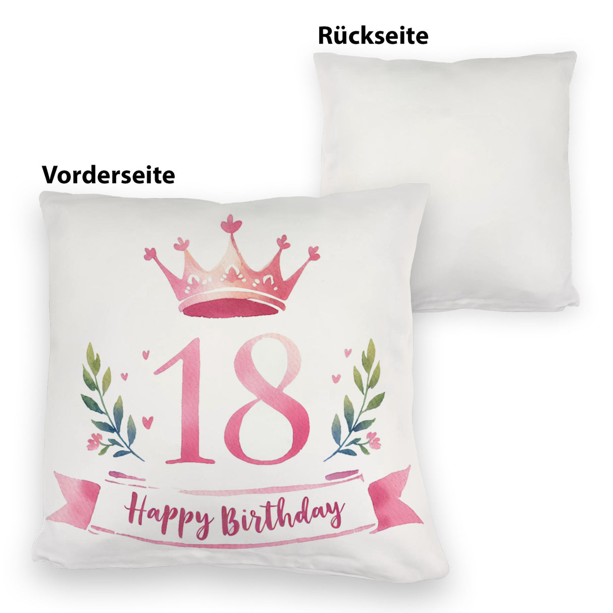 Happy Birthday 18 Krone Kissen