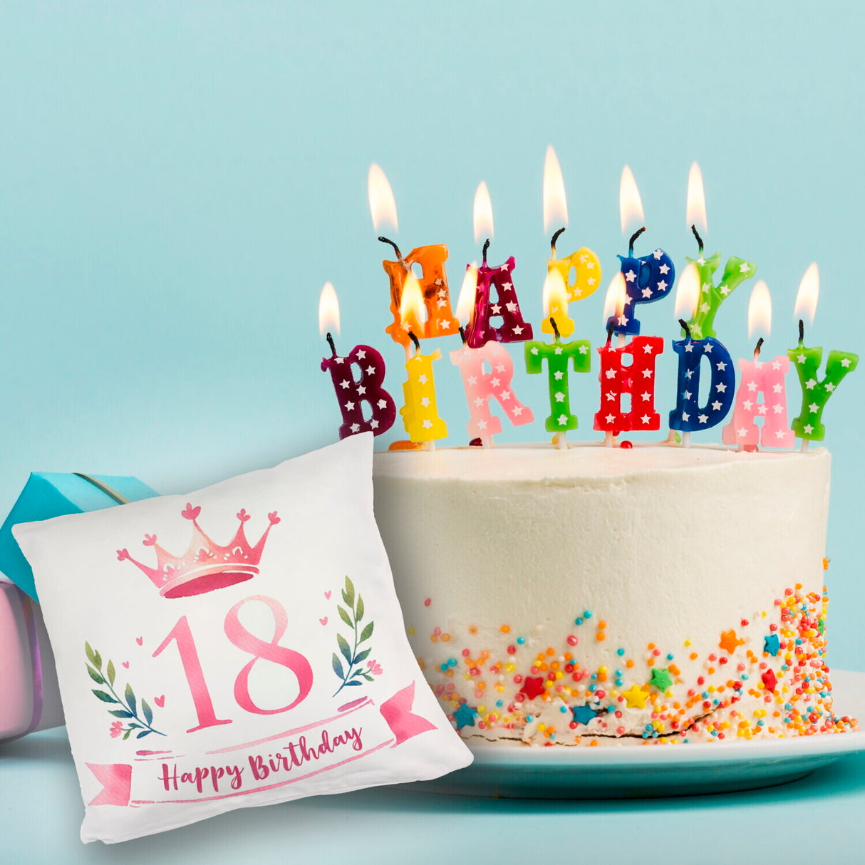 Happy Birthday 18 Krone Kissen