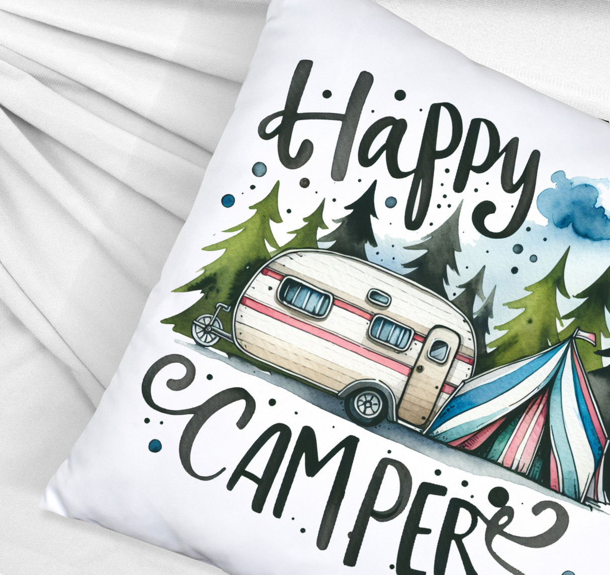 Happy Campers Wohnwagen Kissen