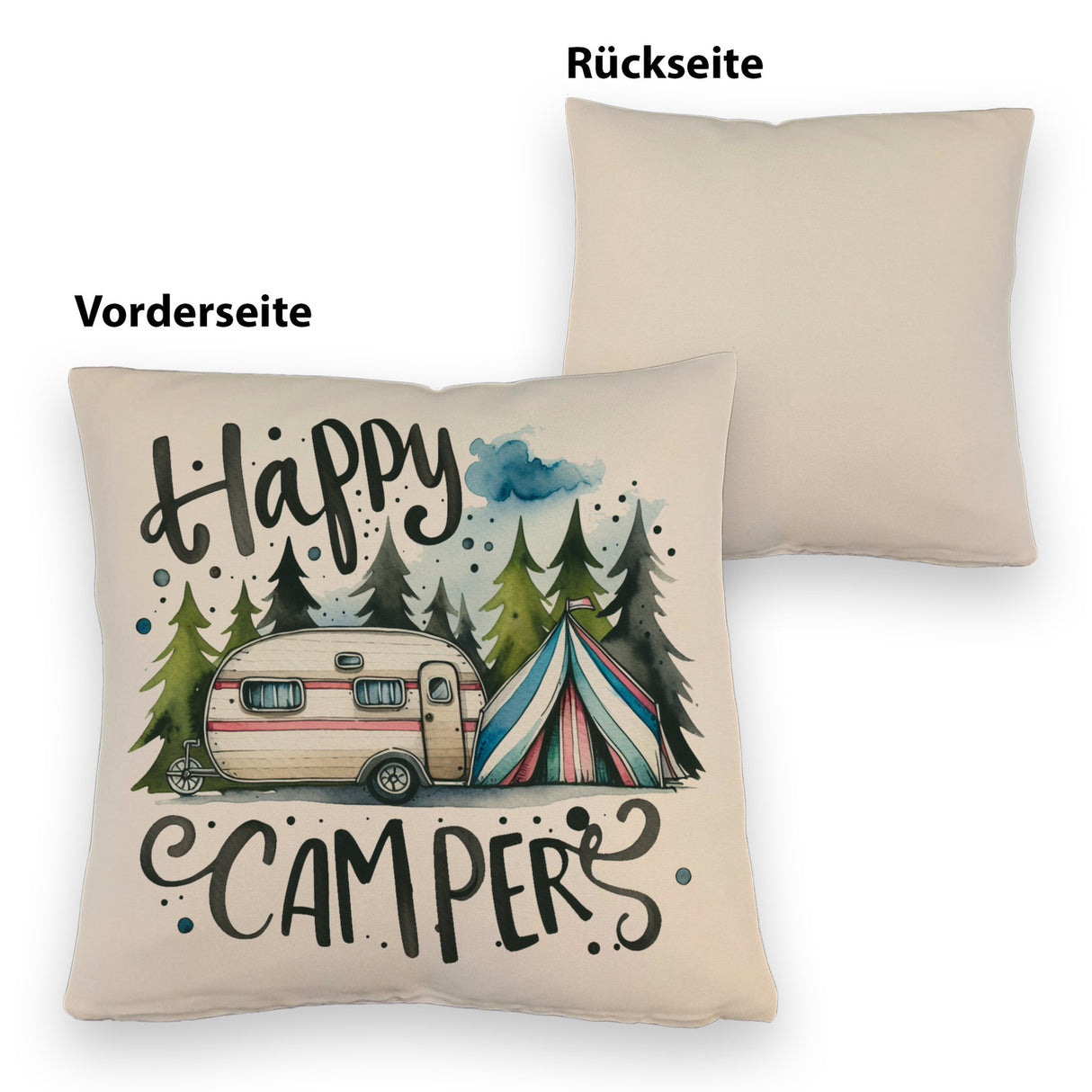 Happy Campers Wohnwagen Kissen