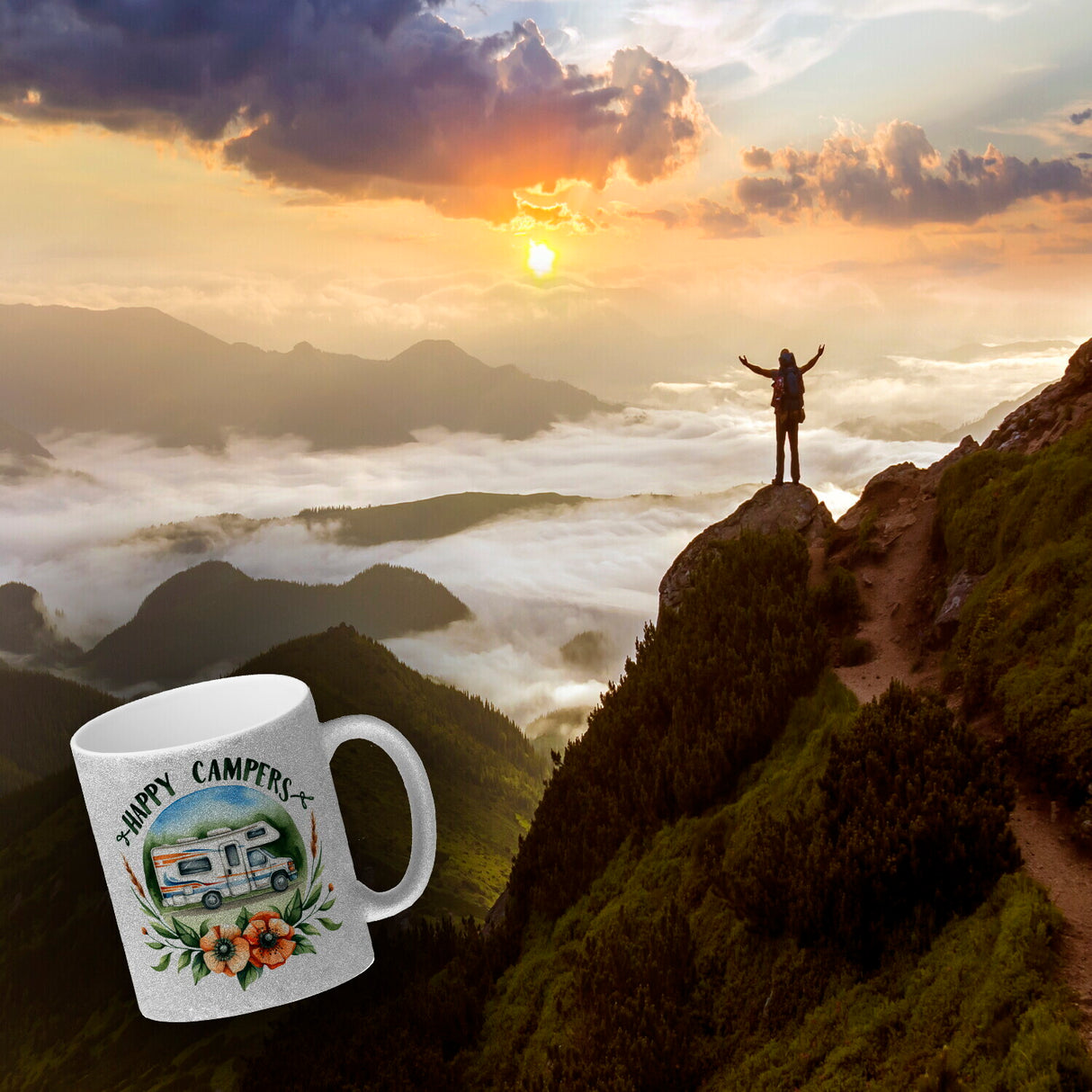 Wohnmobil Happy Campers Kaffeebecher