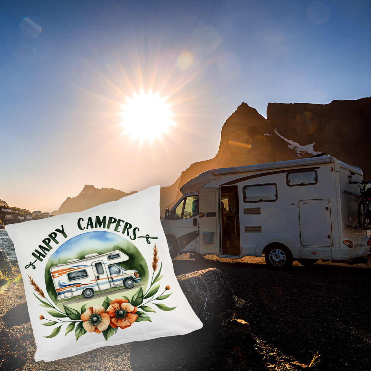 Wohnmobil Happy Campers Kissen