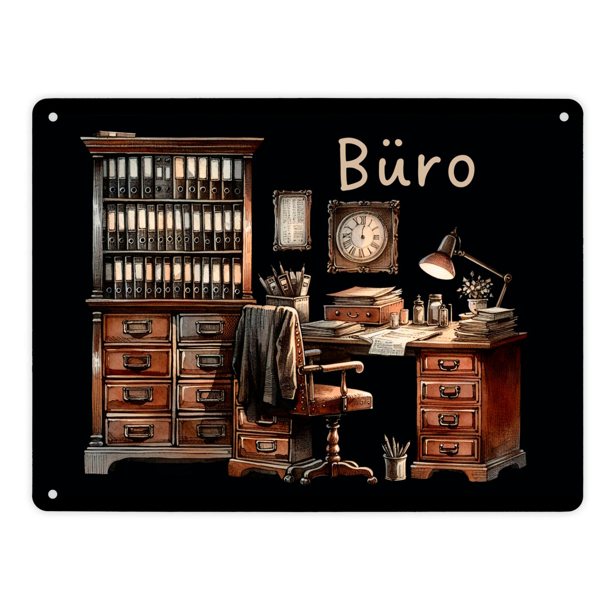 Büro Metallschild in 15x20 cm