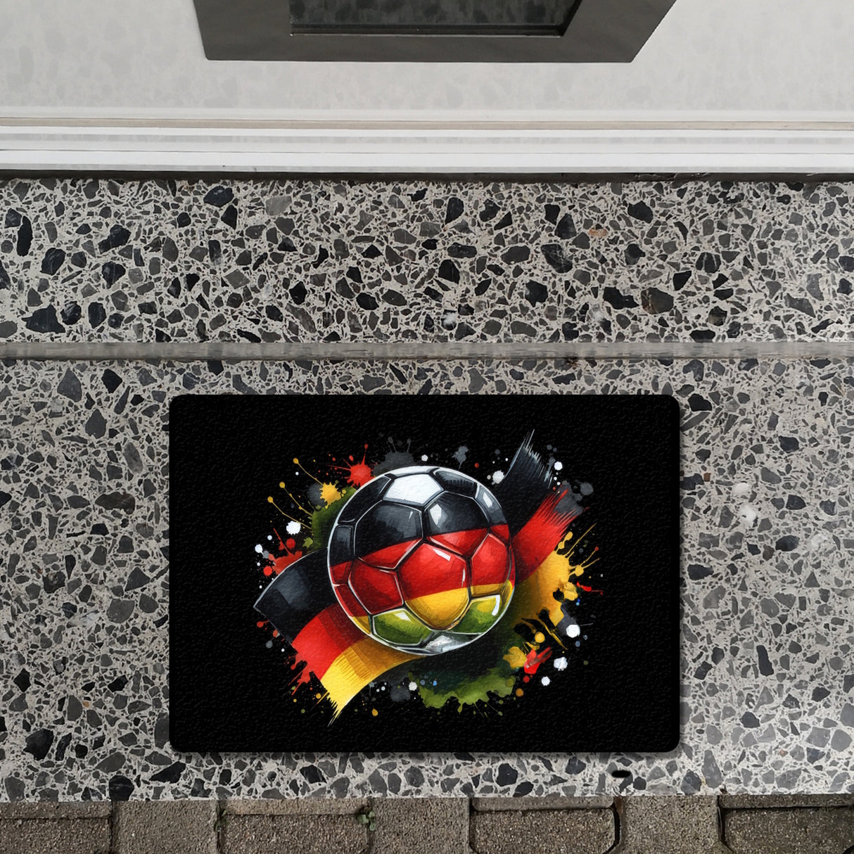 Fußball Deutschland Flagge Fußmatte in 35x50 cm ohne Rand