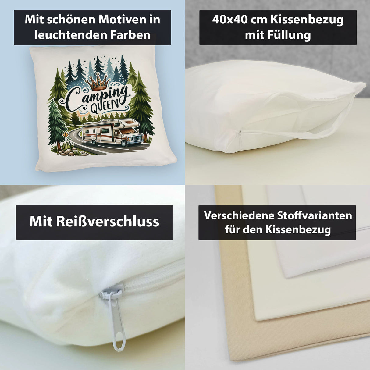 Wohnmobil Camping Queen Kissen