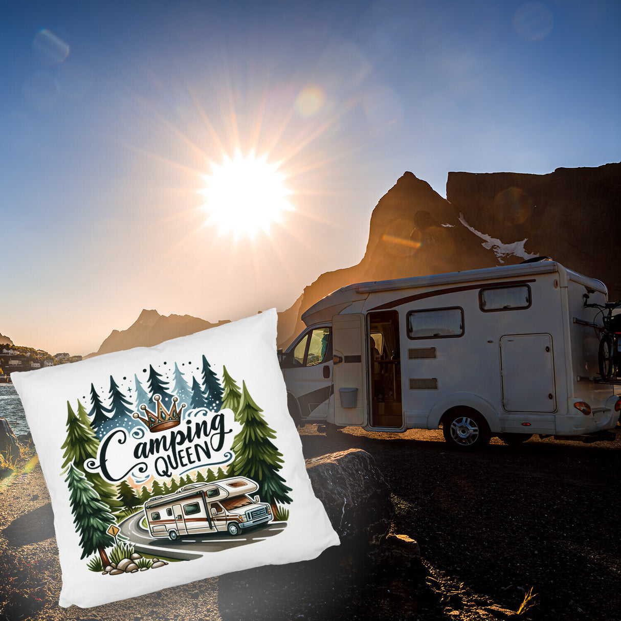 Wohnmobil Camping Queen Kissen
