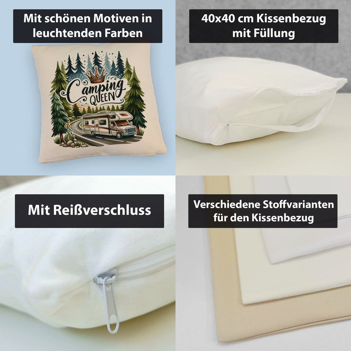 Wohnmobil Camping Queen Kissen