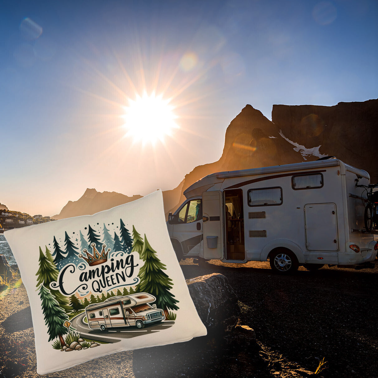Wohnmobil Camping Queen Kissen