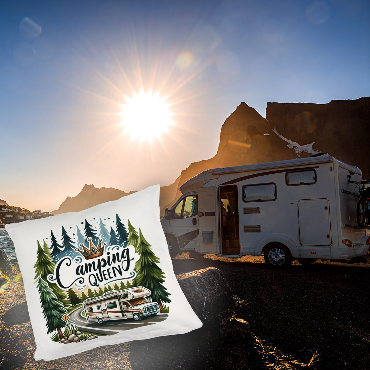 Wohnmobil Camping Queen Kissen